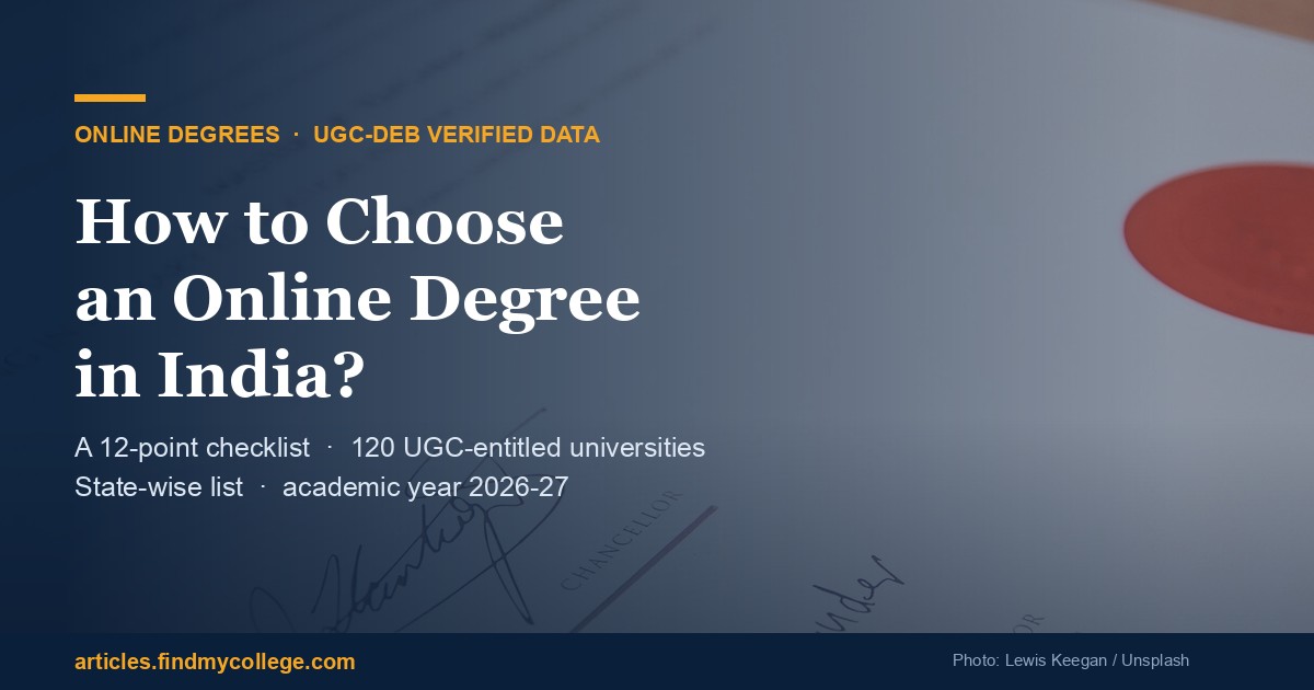 How to choose an online degree in India — university degree certificate with an official seal