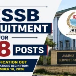 JKSSB Recruitment 2026 Notification Released for 518 Posts, Applications Open on September 10th