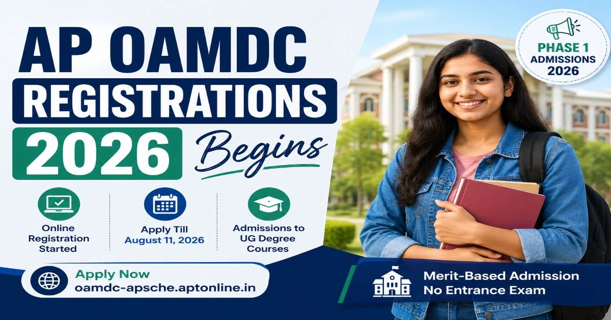 AP OAMDC Registrations 2026 Begin