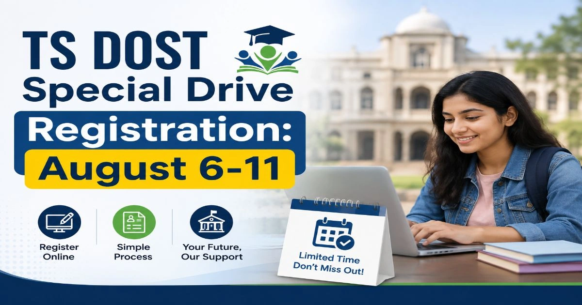 TS DOST Special Drive Registrations from 6-11 August