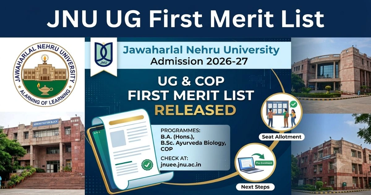 JNU UG First Merit List out