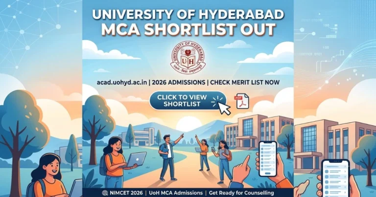 University of Hyderabad MCA Shortlist Out