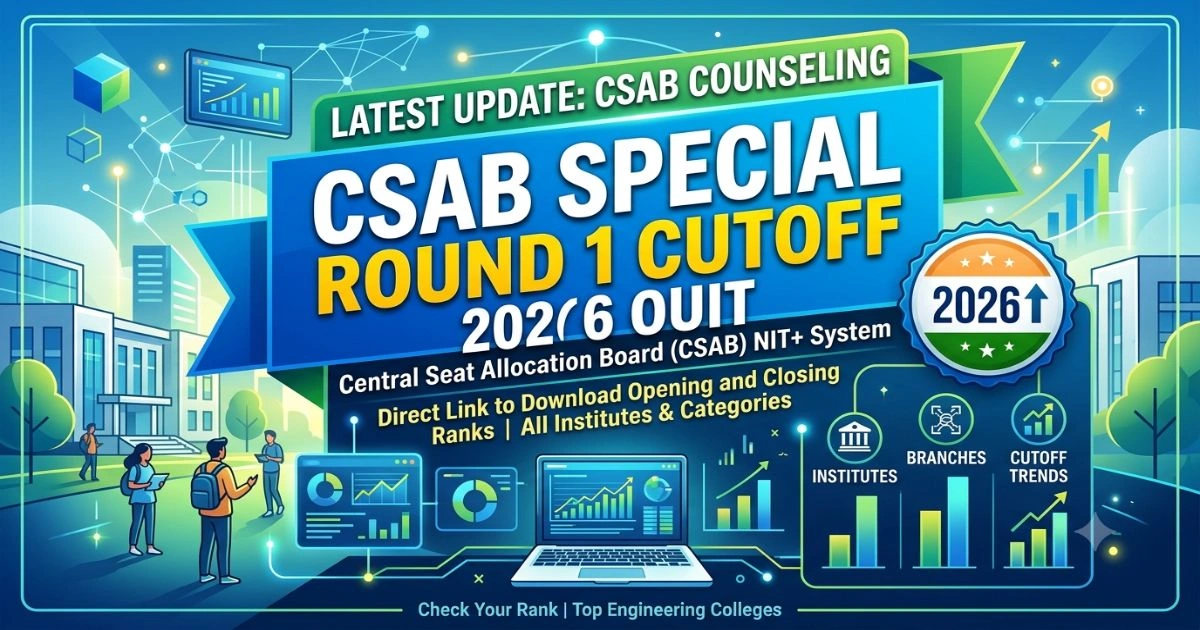 CSAB Special Round 1 Cutoff 2026