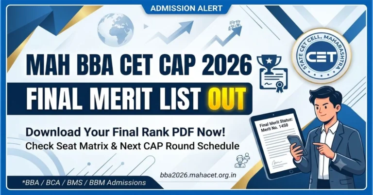 MAH BBA CET CAP 2026 Final Merit List Out