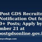 India Post GDS Recruitment 2026 Notification Out for 25,000+ Posts; Apply by September 21 at indiapostgdsonline.gov.in