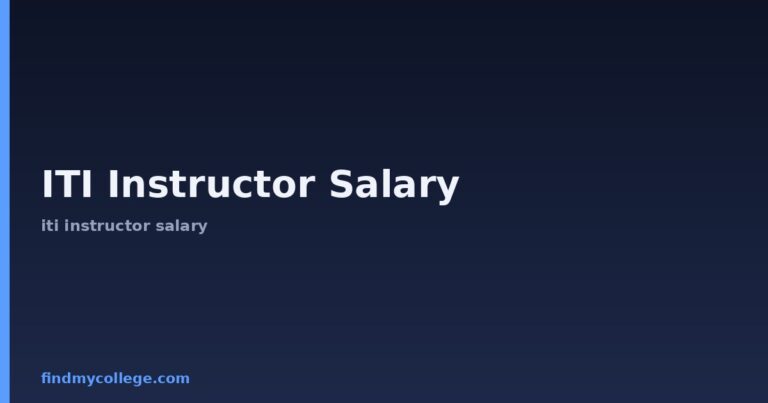 ITI Instructor Salary: Eligibility, Fees, Syllabus & Salary 2026