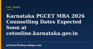 Karnataka PGCET MBA 2026 Counselling Dates Expected Soon at cetonline.karnataka.gov.in