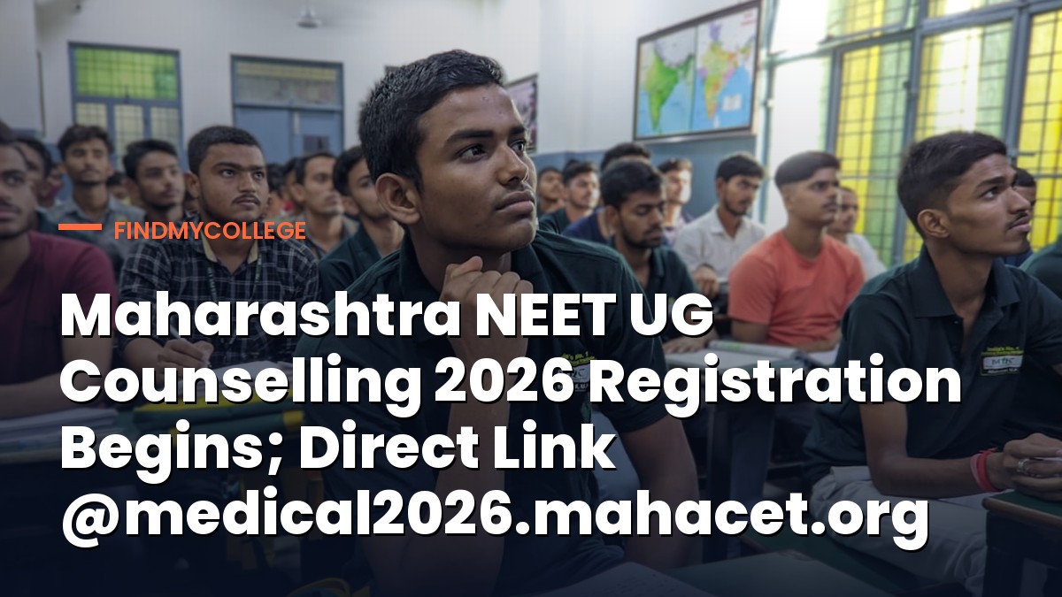 Maharashtra NEET UG Counselling 2026 Registration Begins; Direct Link @medical2026.mahacet.org