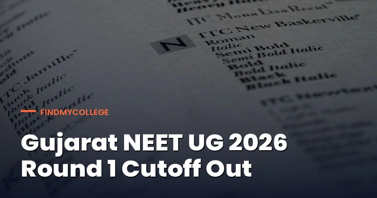 Gujarat NEET UG 2026 Round 1 Cutoff Out