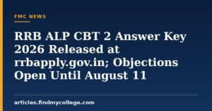 RRB ALP CBT 2 Answer Key 2026 Released at rrbapply.gov.in; Objections Open Until August 11