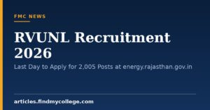 RVUNL Recruitment 2026 Last Day to Apply for 2,005 Posts Today (31st August): Check How to Apply & Other Updates