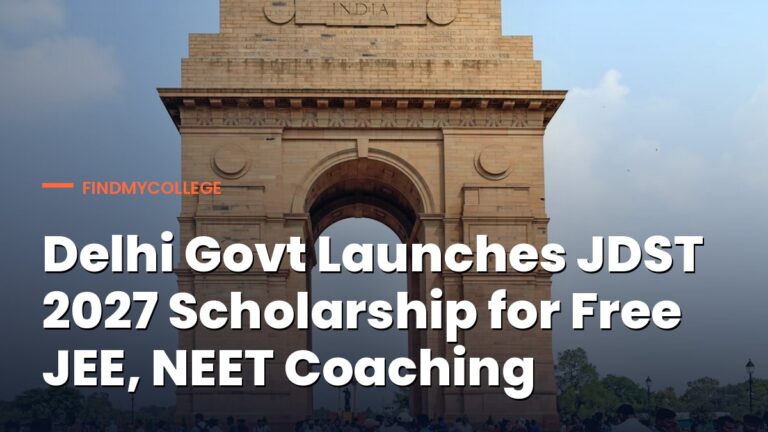 Delhi Govt Launches JDST 2027 Scholarship for Free JEE, NEET Coaching