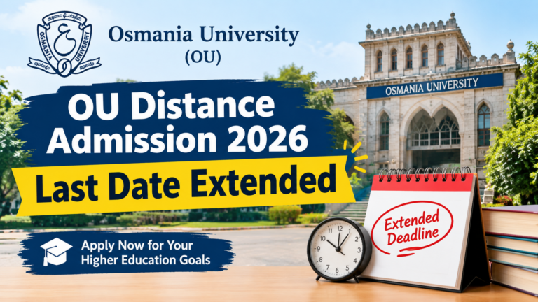 OU Distance Admission 2026 Last Date Extended- make a featured image