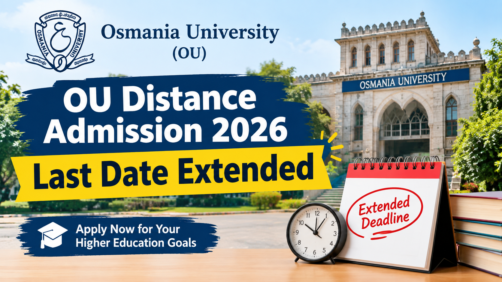 OU Distance Admission 2026 Last Date Extended- make a featured image