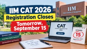 IIM CAT 2026 Registration Closes Tomorrow, September 15