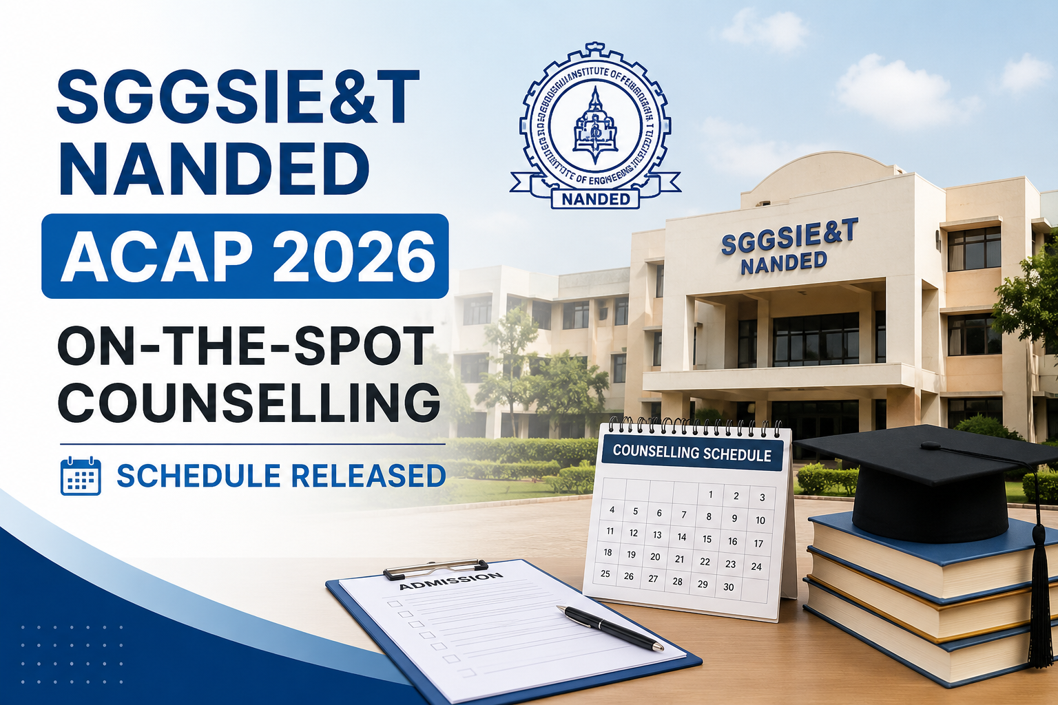 SGGSIE&T Nanded ACAP On-the-Spot Counselling 2026 Schedule Released