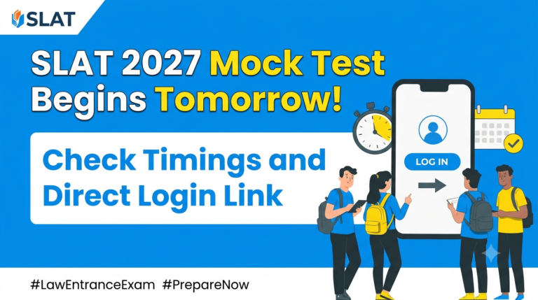 SLAT 2027 Mock Test Begins Tomorrow: Check Timings and Direct Login Link