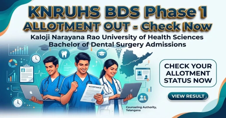 KNRUHS BDS Phase 1 Allotment