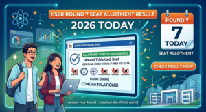 IISER Round 7 Seat Allotment Result 2026 Today; Download Letter at iiseradmission.in