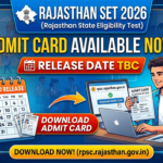 Rajasthan SET 2026 Admit Card (Out): Download Hall Ticket for September 13 Exam at uok.ac.in