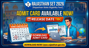 Rajasthan SET 2026 Admit Card (Out): Download Hall Ticket for September 13 Exam at uok.ac.in