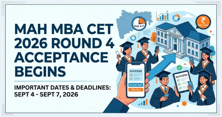 MAH MBA CET 2026 Round 4 Seat Acceptance Begins