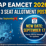 AP EAMCET 2026 Round 3 Seat Allotment Postponed to September 17; Check cap.apcfss.in