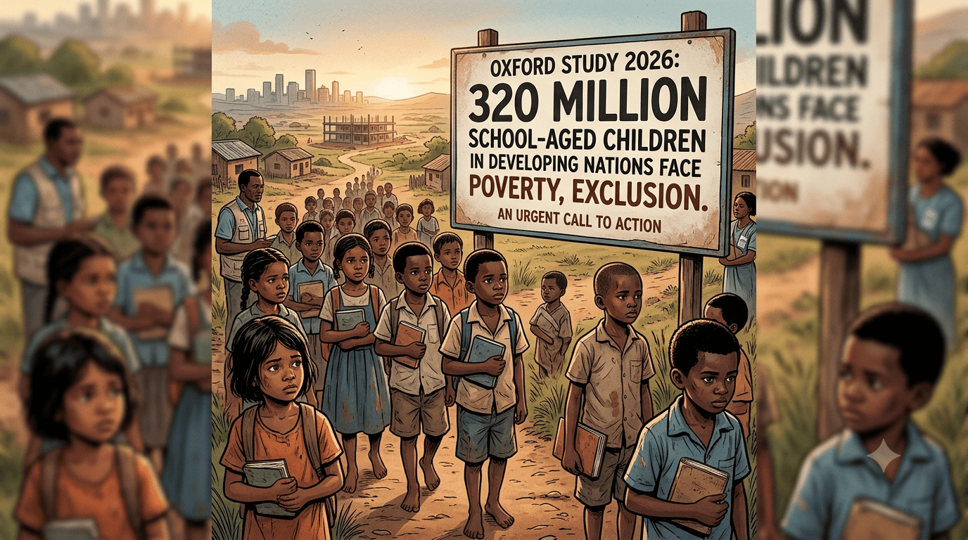 Oxford Study 2026: 320 Million School-Aged Children in Developing Nations Face Poverty, Exclusion