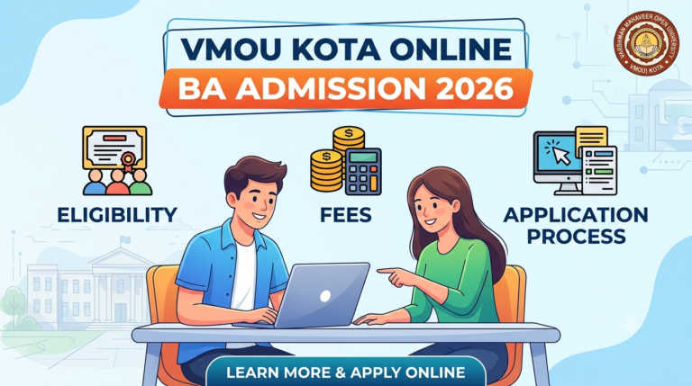 VMOU Kota Online BA Admission 2026: Eligibility, Fees & Application Process