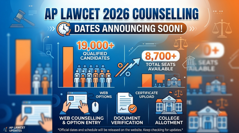AP LAWCET 2026 Counselling Dates Soon: Over 19,000 Qualify for 8,700+ Seats