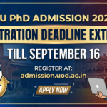 DU PhD Admission 2026 Registration Deadline Extended Till September 16 at admission.uod.ac.in