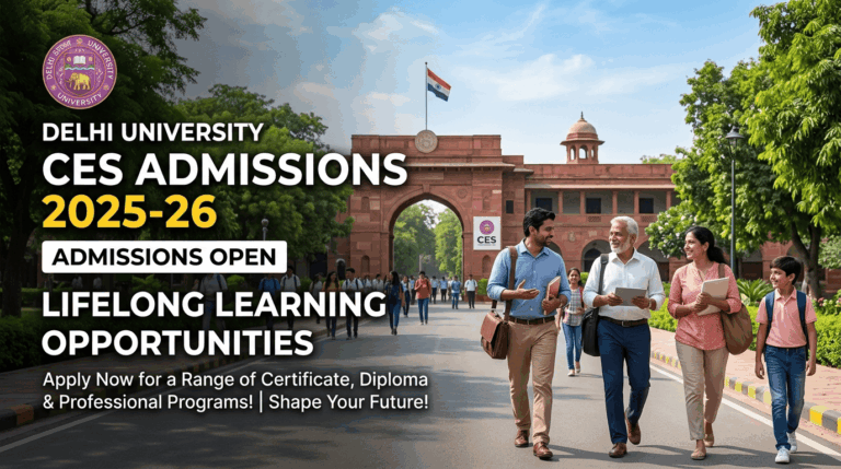 Delhi University CES 2025-26 Admissions Open: Lifelong Learning Opportunities at du.ac.in