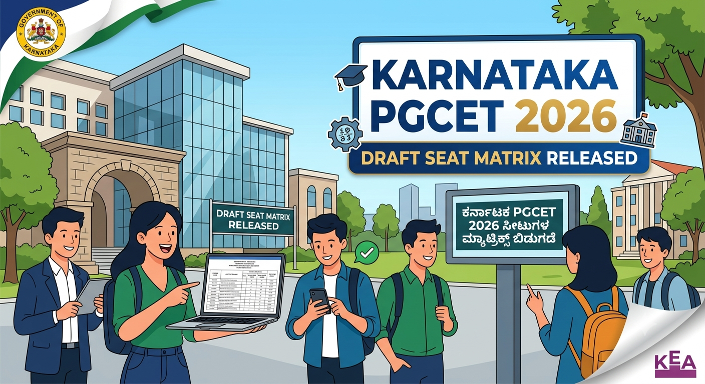 Karnataka PGCET 2026 Draft Seat Matrix Released