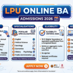 LPU Online BA: Fees, Specialisations, Eligibility & Admission 2026