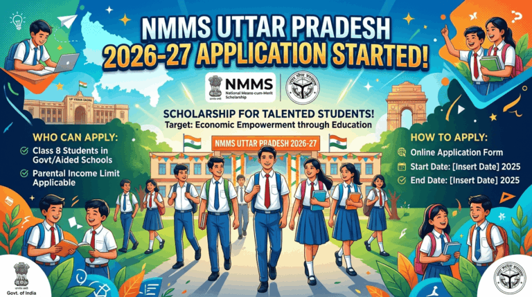NMMS Uttar Pradesh 2026-27 Application Started