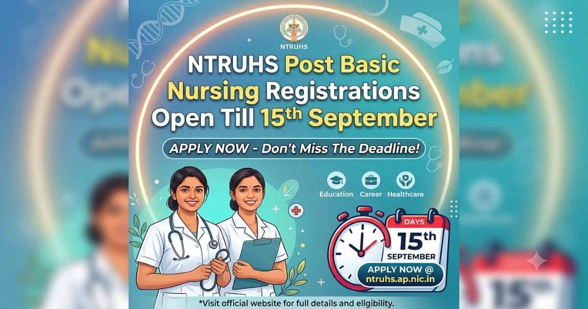 NTRUHS Post Basic BSc Nursing Admission Update