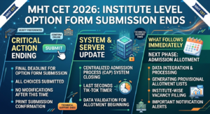 MHT CET 2026 Institute Level Option Form Submission Ends at fe2026.mahacet.org