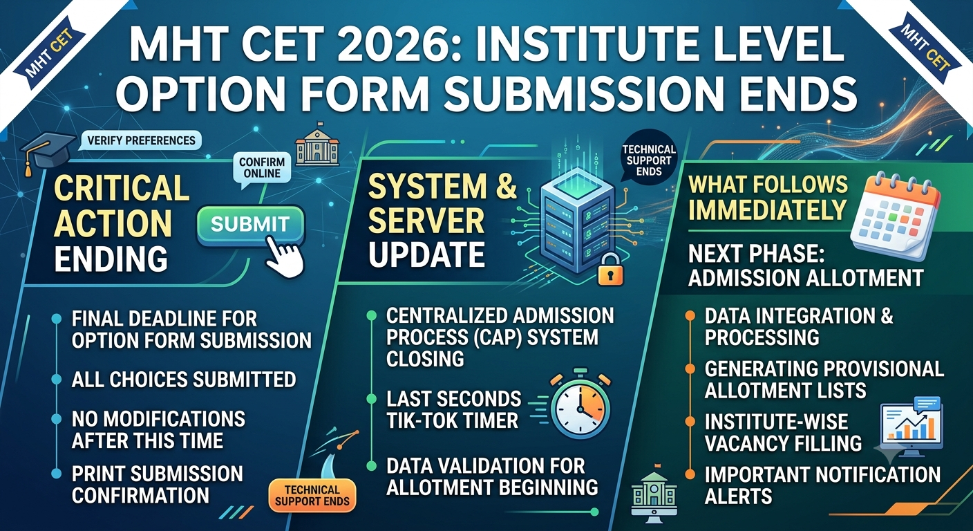 MHT CET 2026 Institute Level Option Form Submission Ends