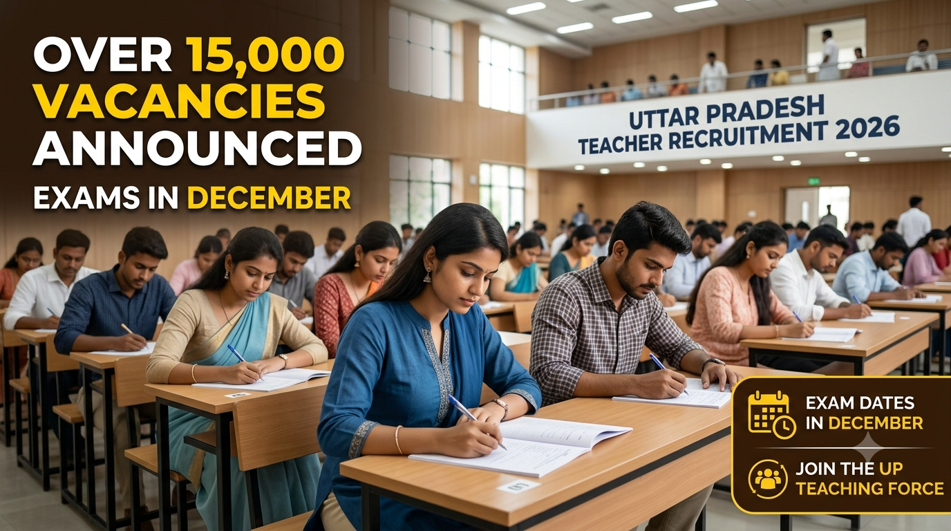 Uttar Pradesh Teacher Recruitment 2026: Over 15,000 Vacancies Announced, Exams in December