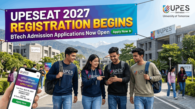 UPESEAT 2027 Registration Begins; BTech Admission Applications Open