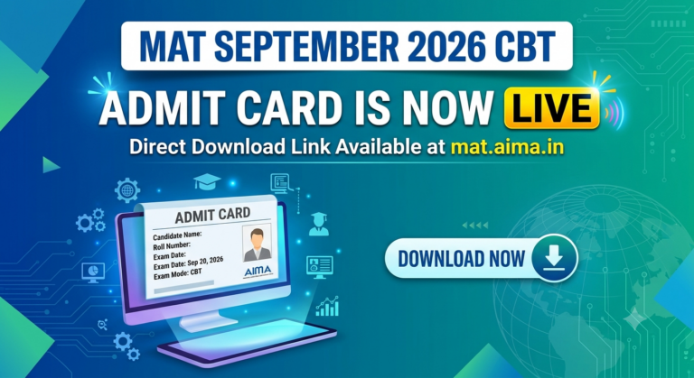 MAT 2026 September CBT Admit Card Live