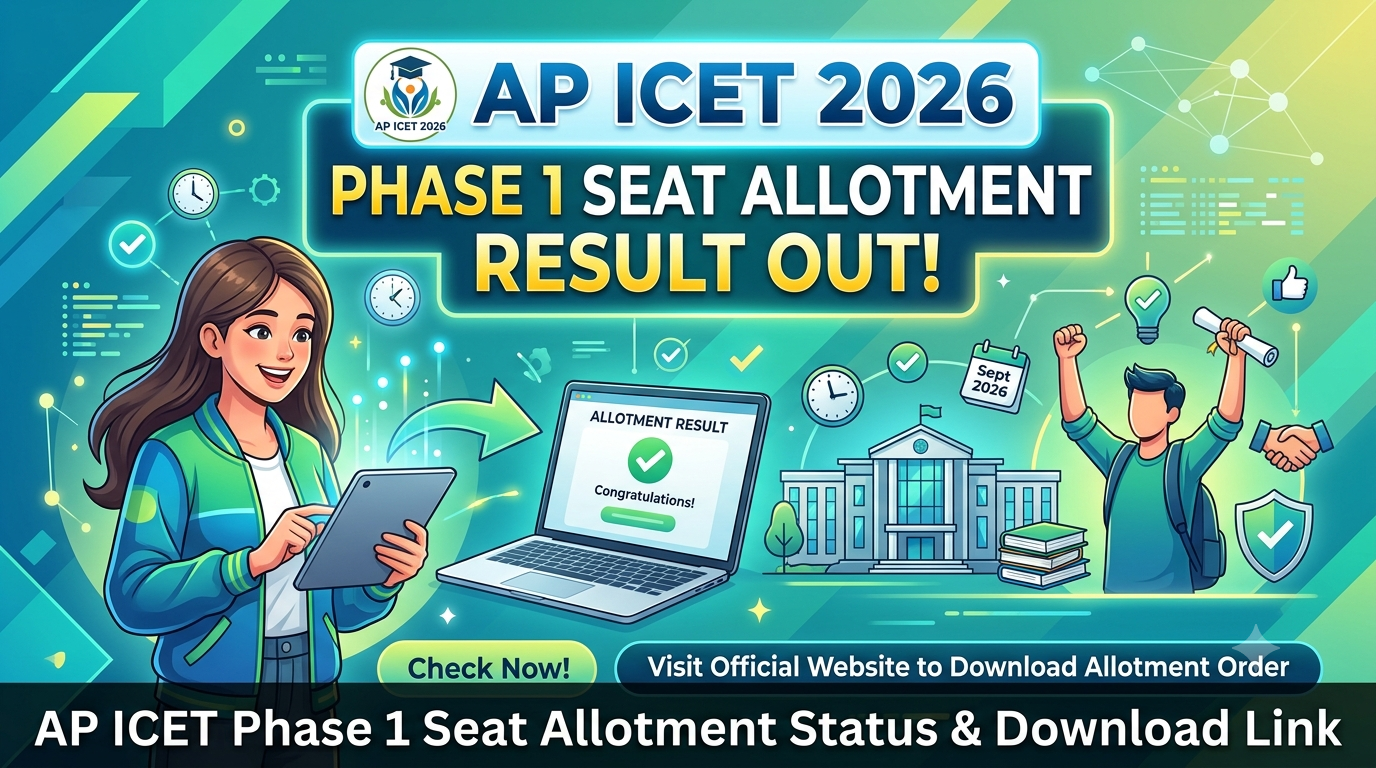 AP ICET 2026 Phase 1 Seat Allotment Result Out