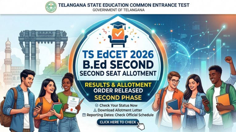 TS EdCET 2026 B.Ed Second Seat Allotment