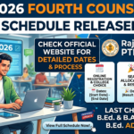 PTET 2026 Fourth Counselling Schedule Released: Allotment List Out at ptetvmoukota2026.in