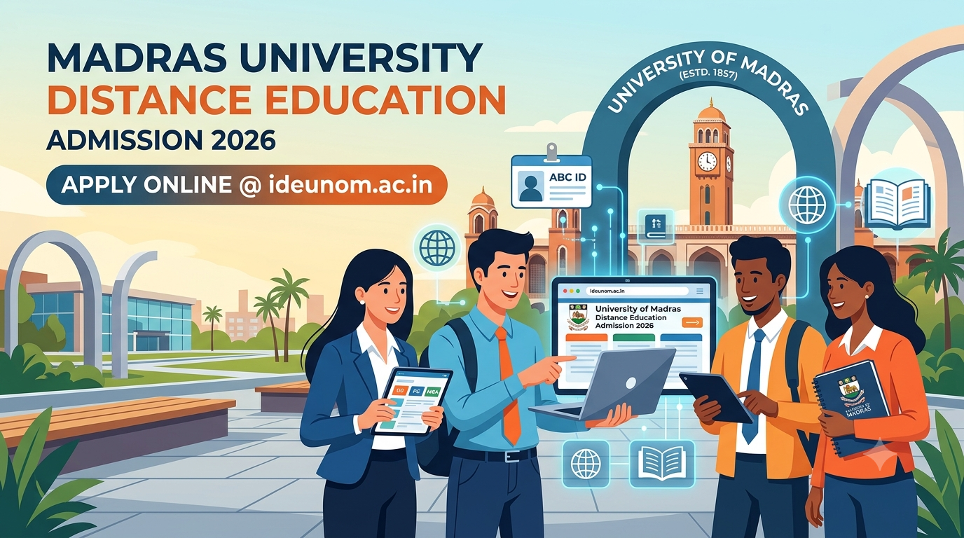 Madras University Distance Education Admission 2026: Apply Online