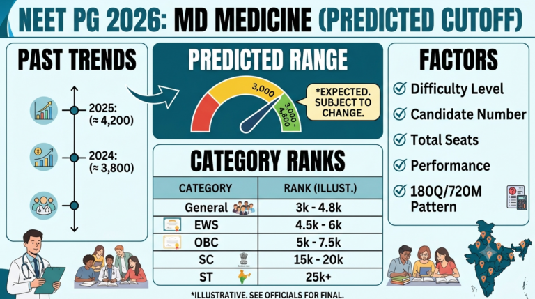 NEET PG 2026 MD General Medicine Cutoff