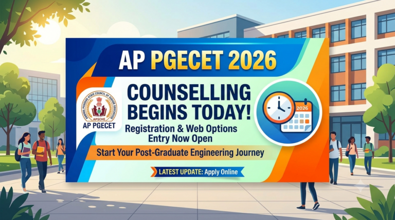 AP PGECET 2026 Counselling Begins Today