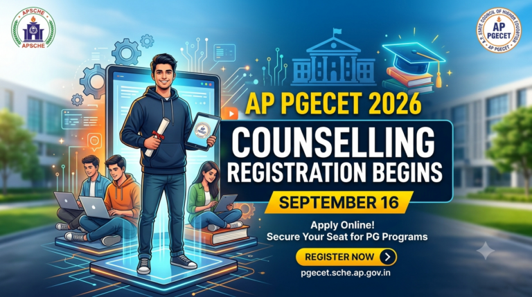 AP PGECET 2026 Counselling Registration Begins September 16; Check Schedule at cets.apsche.ap.gov.in