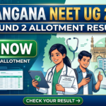 Telangana NEET UG 2026 MBBS Round 2 Allotment Result Out at knruhs.telangana.gov.in