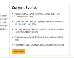 Latest Updates at mcc.nic.in